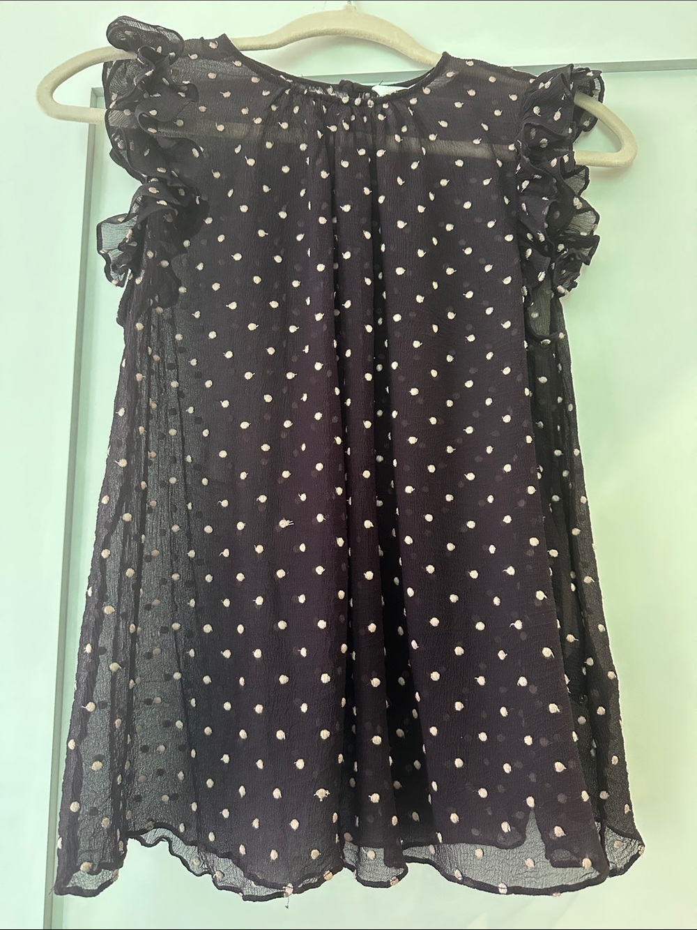 Zimmermann polka dot burgundy/pink blouse sz 1 US 2-6 $345